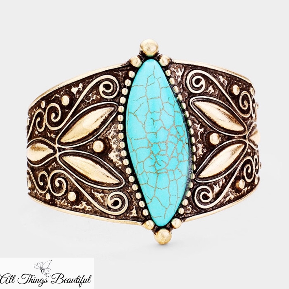 SOLD 🔥Turquoise Cuff Bracelet🔥 - Picture 1 of 6